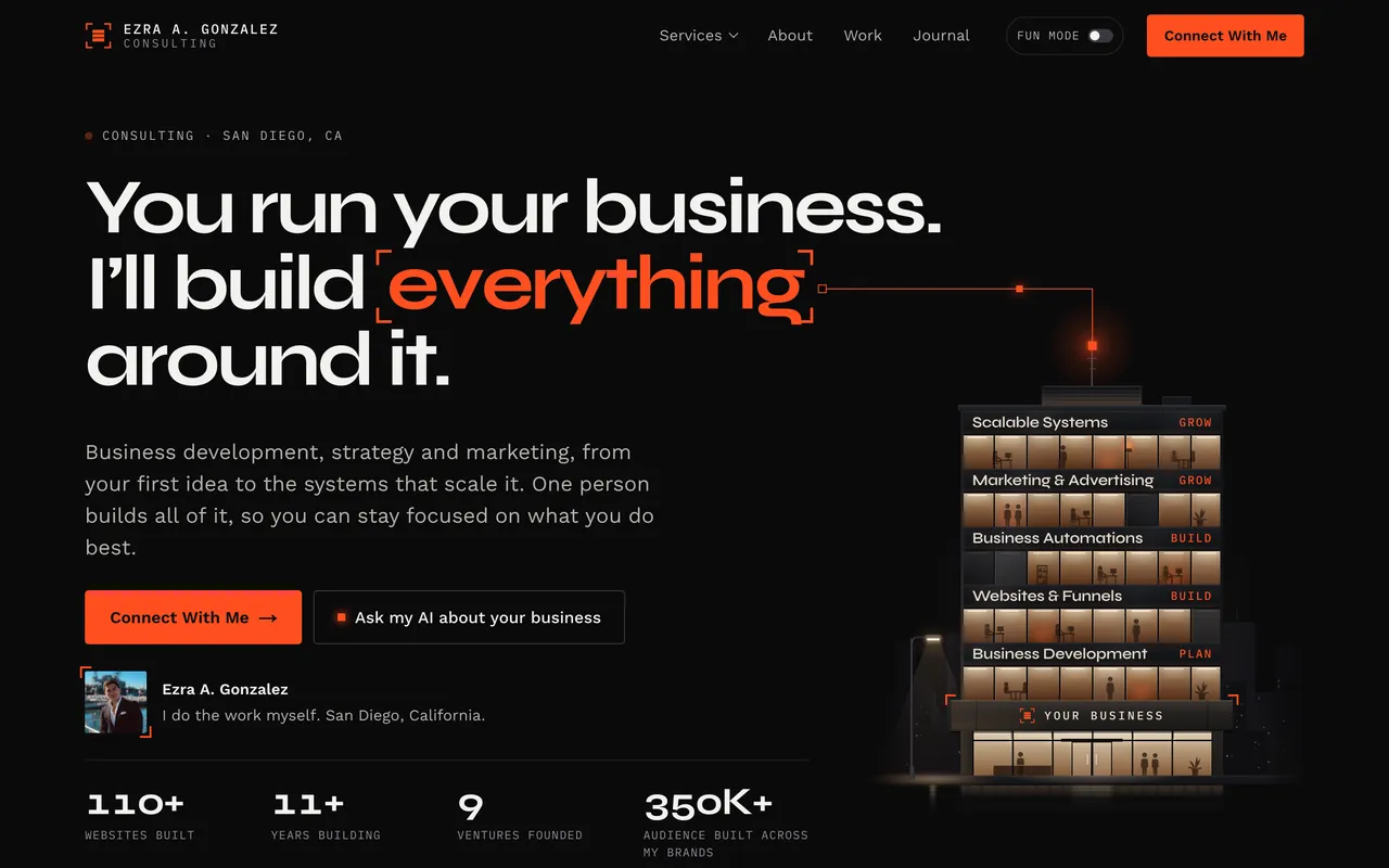 Ezra A. Gonzalez Consulting homepage